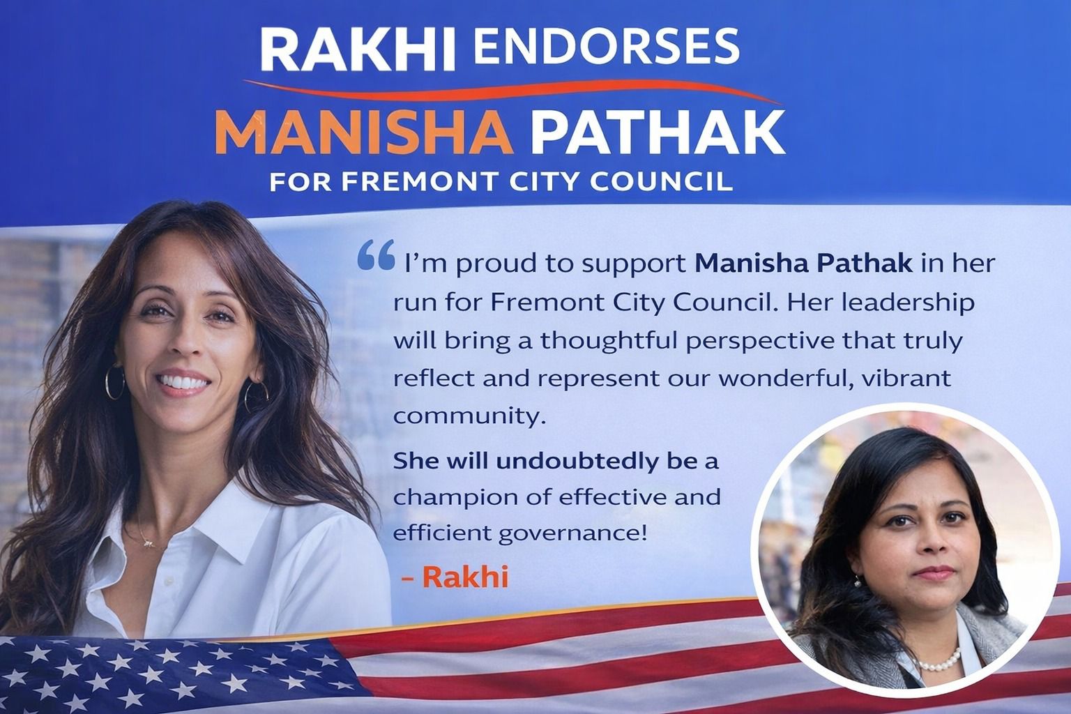 Rakhi endorsement for Manisha Pathak