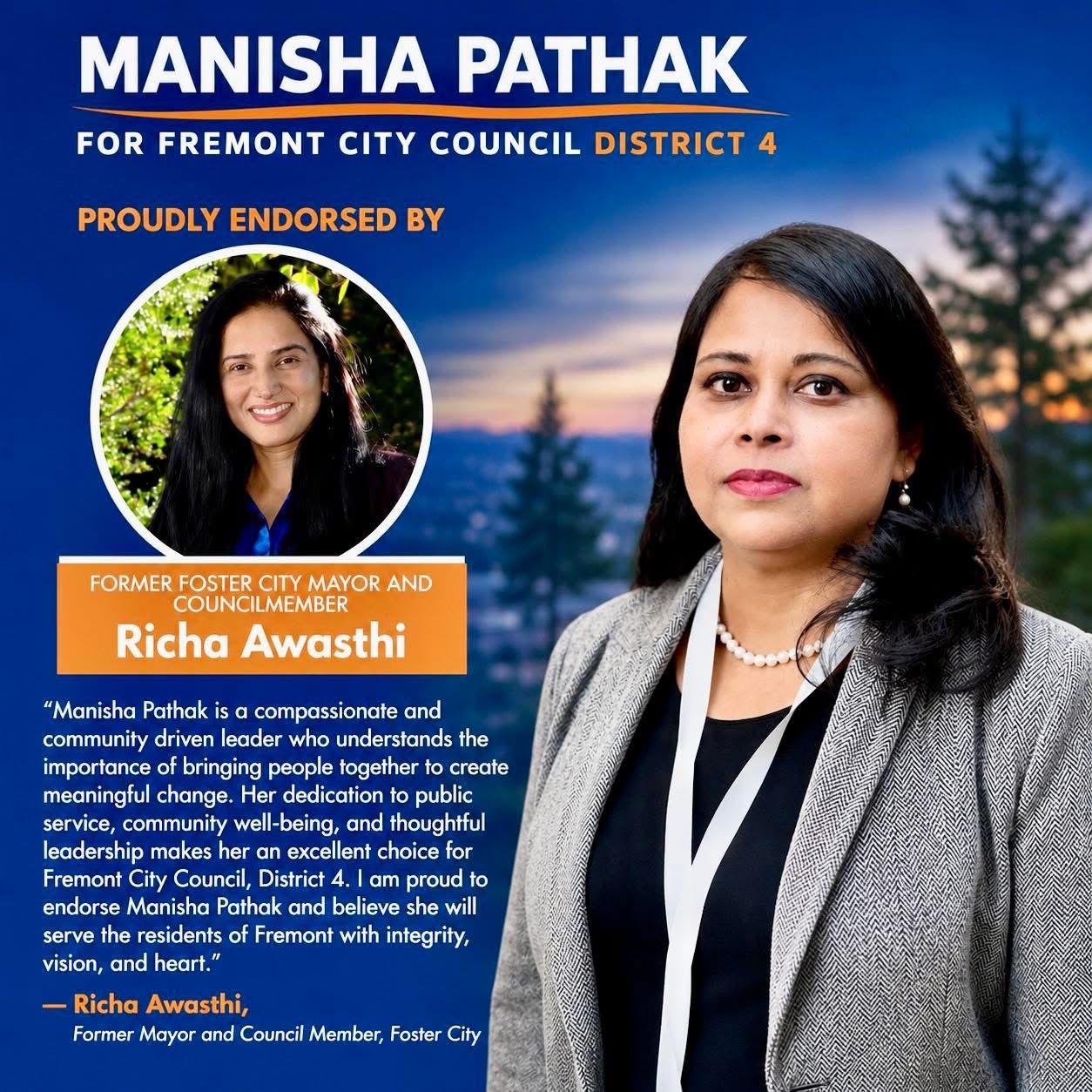 Richa Awasthi endorsement for Manisha Pathak